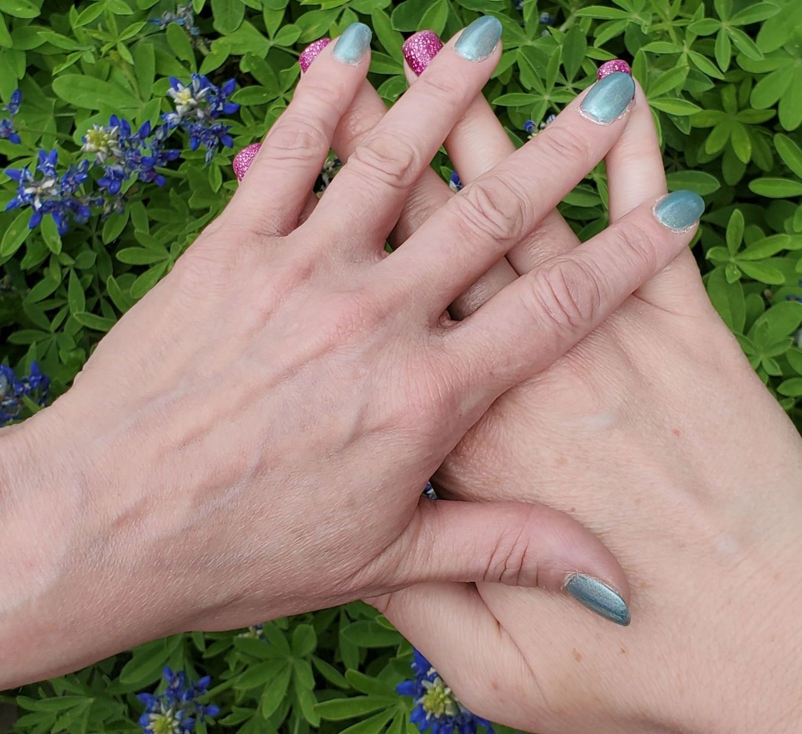 Hands used in lymphatic therapy and client care